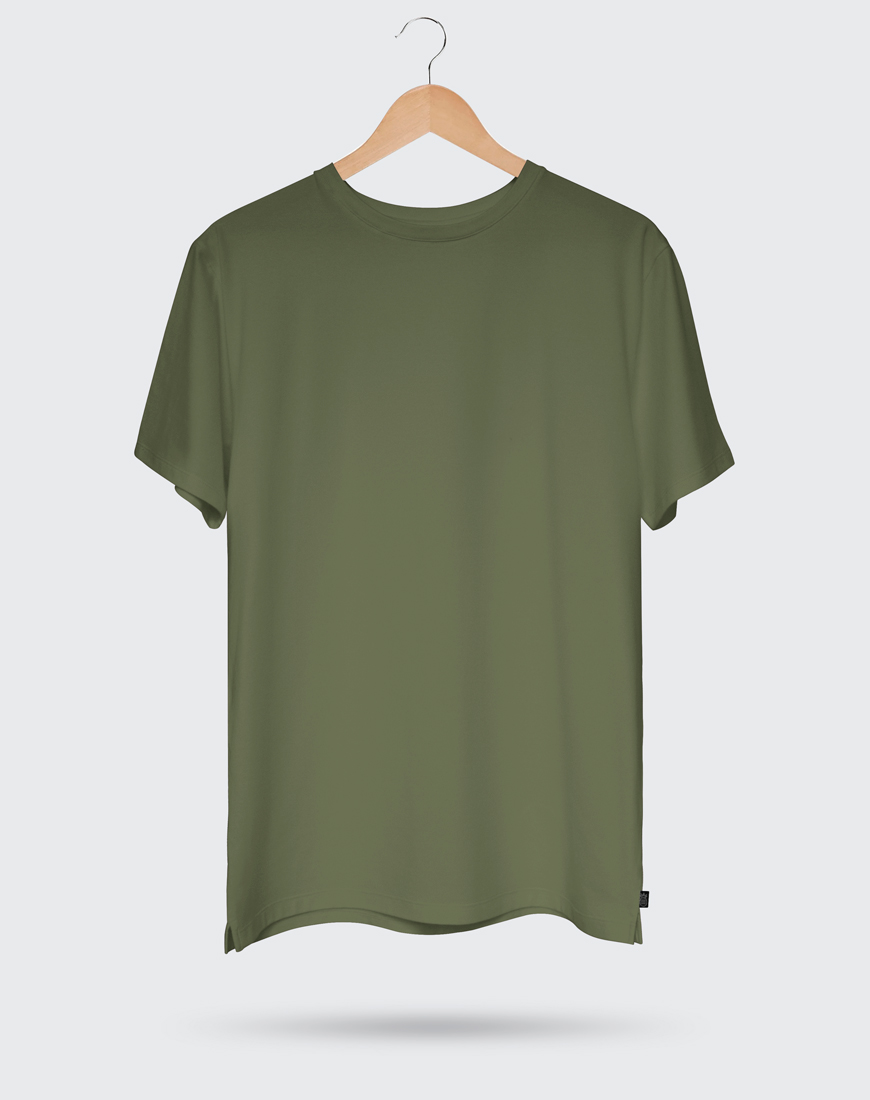 Camiseta básica verde militar mujer – Bausi