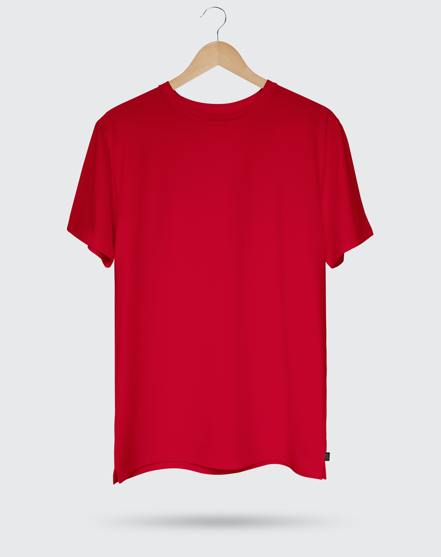 camiseta básica roja  90% Algodón 10% Spandex - Pineapple
