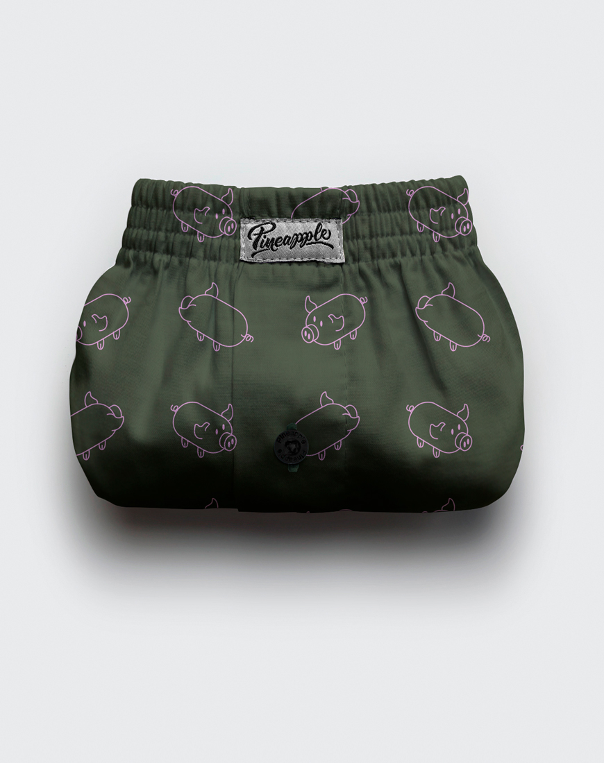 PINEAPPLE - BÓXER MARRANOS VERDE MILITAR